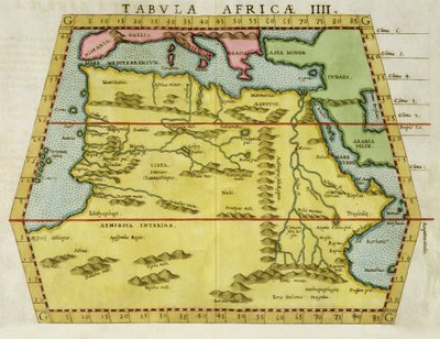 Map of North Africa, c.1580s by English School