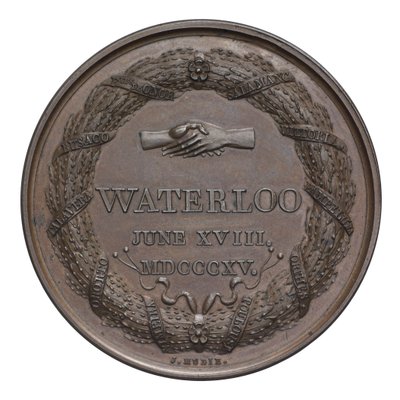 Medal commemorating the Battle of Waterloo by English School