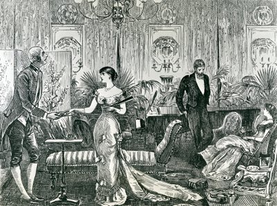 Music at Home (engraving) by English School