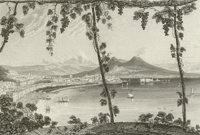 Naples, from the West by English School