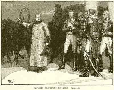 Napoleon abandoning his Army by English School