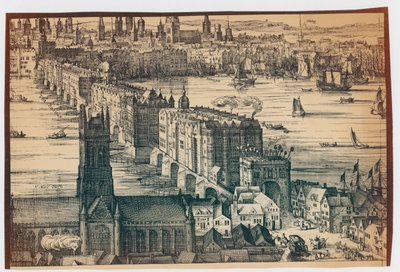 Old London Bridge by English School