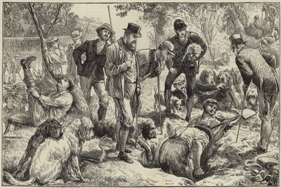 Otter hunting in the north by English School