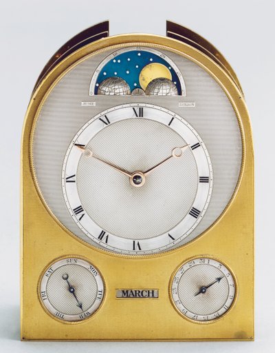 Perpetual calendar travel timepiece, 1898 by English School