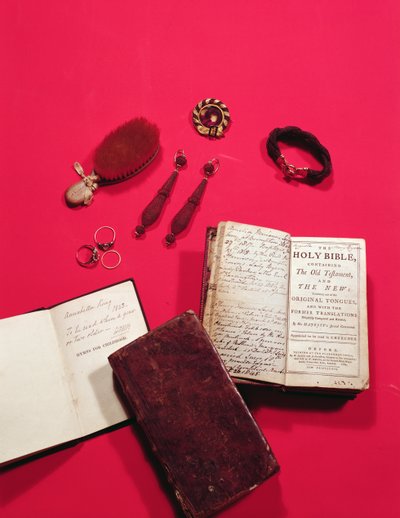 Personal objects belonging to Lady Byron by English School