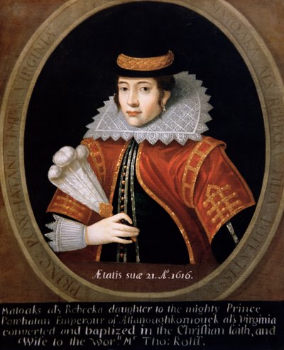 Pocahontas 1616 by English School