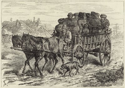 Polish Jews driving to market by English School