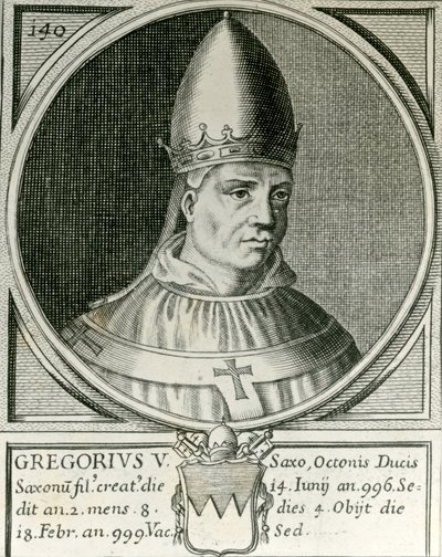 Pope Gregory V (972-999) by English School
