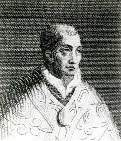 Pope John VIII (engraving) by English School