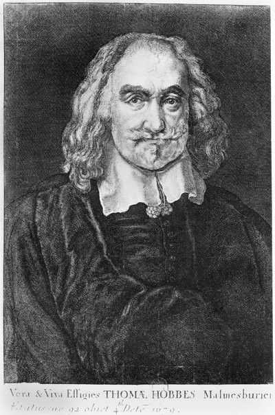 Portrait of Thomas Hobbes by English School