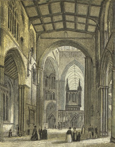 Ripon Cathedral, View of the Nave by English School