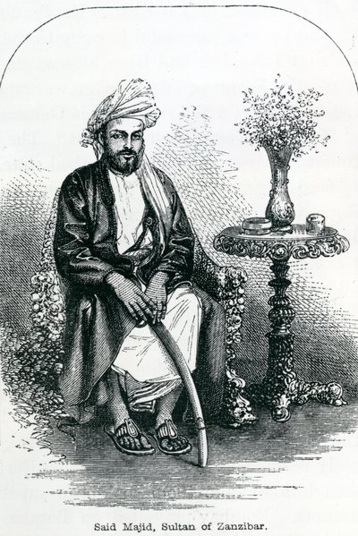 Said Majid, Sultan of Zanzibar (engraving) by English School