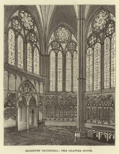 Salisbury Cathedral, The Chapter House by English School