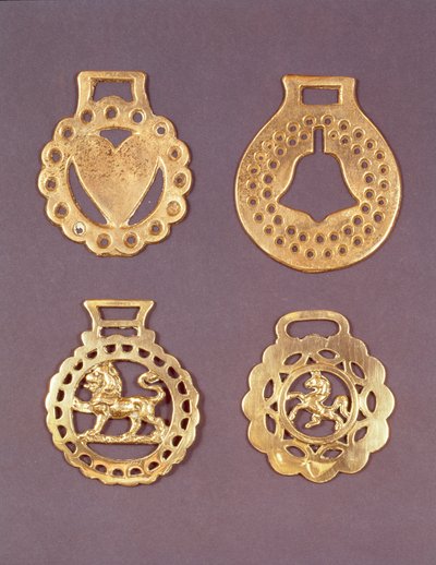 Selection of horse brasses by English School