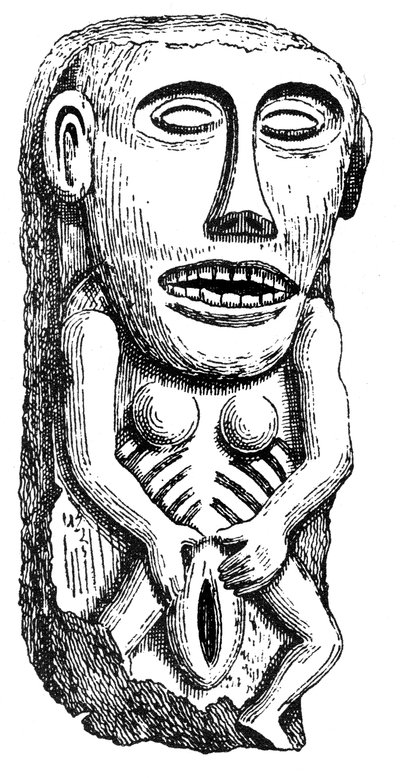 Sheela-na-Gig, from Ballinahend Castle, Tipperary, Ireland by English School