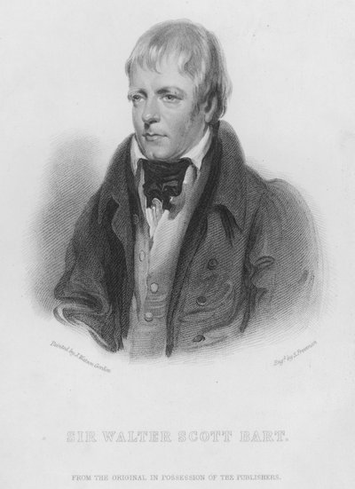 Sir Walter Scott, Baronet (engraving) by English School