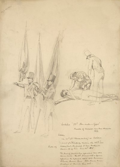 Soldiers of Waterloo by English School