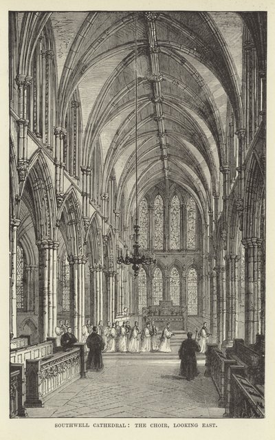 Southwell Cathedral, the Choir, looking East by English School