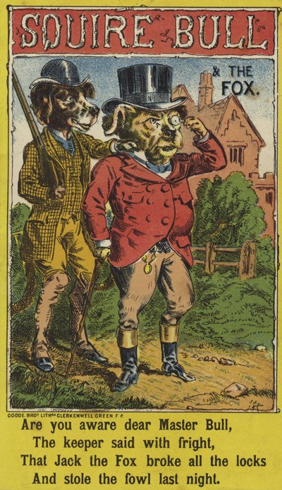 Squire Bull and the Fox by English School