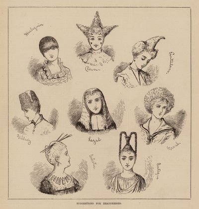 Suggestions for headdresses by English School