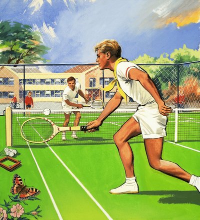 Tennis players by English School