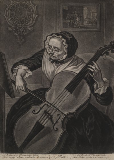 The Aged Trifler, c.1750 by English School