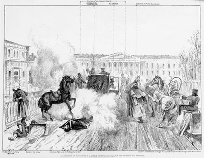 The Assassination of Alexander II, 1881 by English School