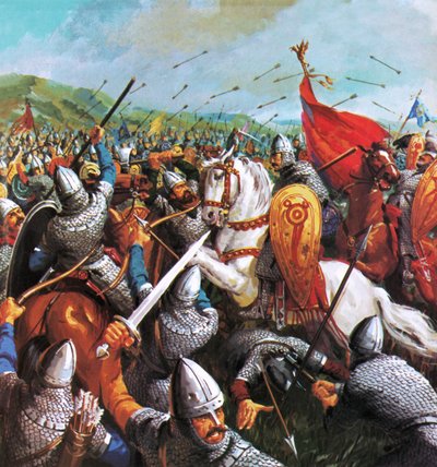 The Battle of Hastings by English School