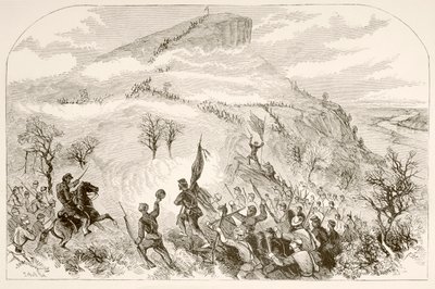 The Battle of Lookout Mountain by English School