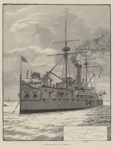 The British Navy, HMS Agamemnon by English School