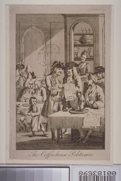 The Coffee-House Politicians, 1772 by English School