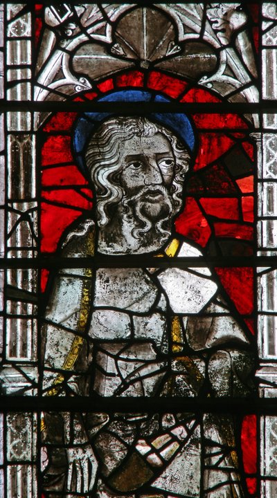 The East window depicting an Apostle by English School