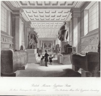 The Egyptian Room of the British Museum by English School