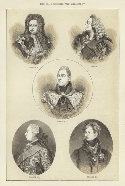 The Four Georges and William IV by English School