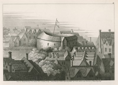 The Globe Theatre, Bankside, Southwark, London by English School