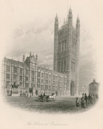 The Houses of Parliament, Westminster, London by English School