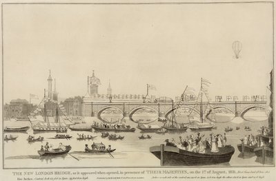 The New London Bridge, 1 August 1831 by English School