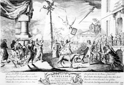 The Rebellion Displayed, 1745 by English School