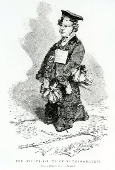 The Street Seller of Nutmeg-Graters, c.1840 by English School