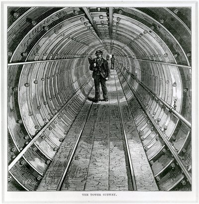 The Tower Subway, 1870 by English School