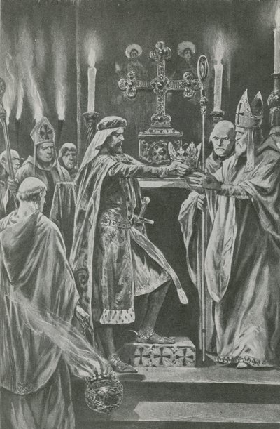 The Crusader Receives the Crown by English School