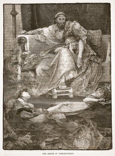 The Death of Sardanapalus by English School