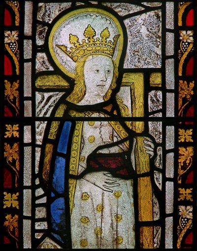 The east window depicting St Helen by English School