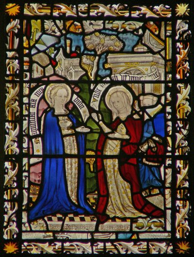 The east window depicting the Visitation by English School