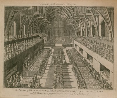 The Inside of Westminster Hall by English School