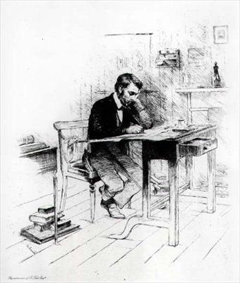 Thomas Carlyle (1795-1881) by English School