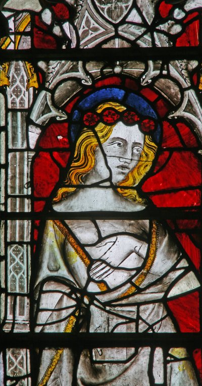 Window depicting St Cecilia by English School