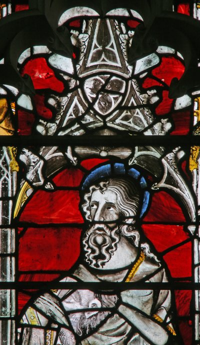 Window depicting St John the Baptist by English School