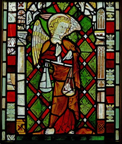 Window depicting St Michael by English School