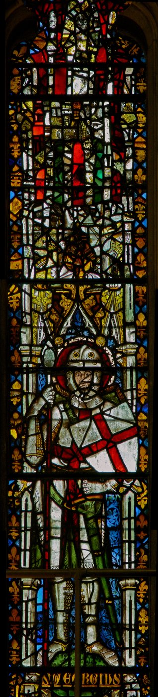 Window depicting St George by English School